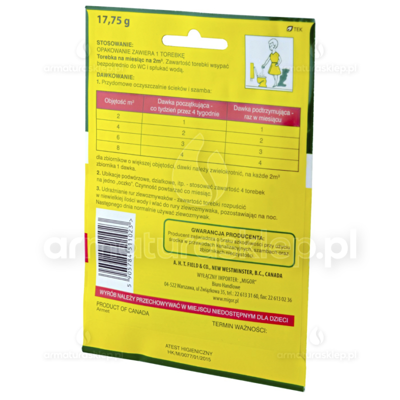 Aktywator SEPTONIC do szamb i oczyszczalni 17,75g