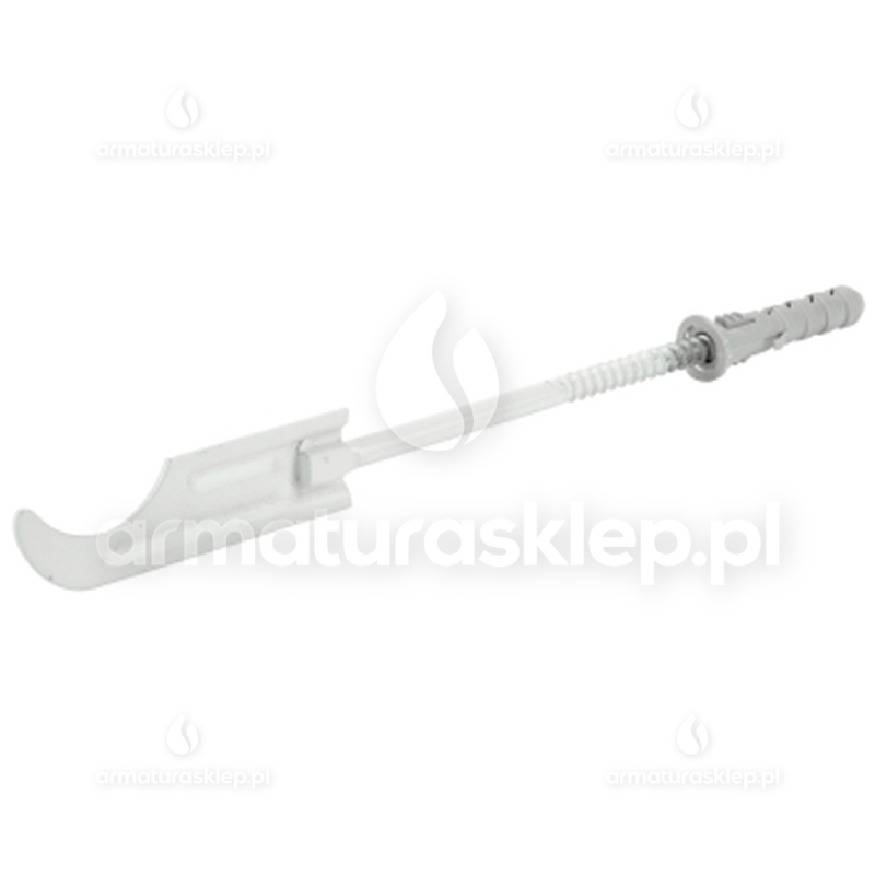 HAK grzejnika aluminiowego dyblowy, uchwyt, wieszak prosty DŁUGI 24 cm