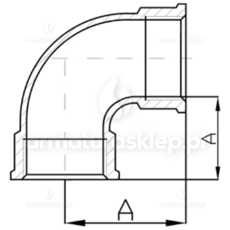 KOLANO żeliwne czarne 3/4 Nr6 kolanko DN20