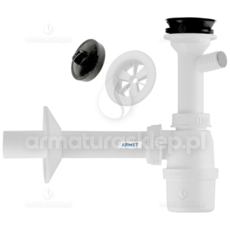 SYFON umywalki fi 32 umywalkowy sitko 50 mm plastikowe przyłącze pralki