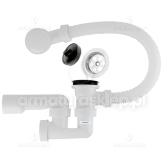 SYFON wanny fi 50 wannowy sitko 50 mm metalowe nadstropowy