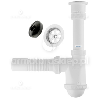 SYFON zlewu fi 50 zlewozmywaka 1-kom sitko 50 mm metalowe SYF030