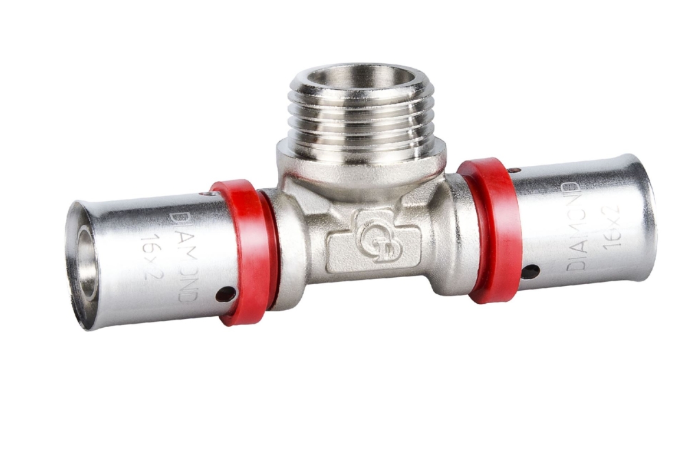 Trójnik PEX zaprasowywany GZ 20 mm x 3/4"
