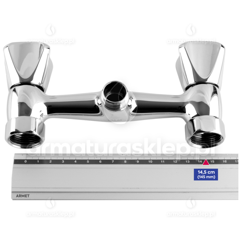 Bateria STANDARD umywalkowa ścienna 145 mm