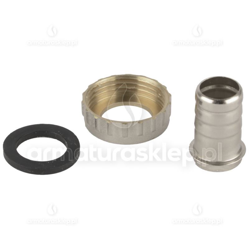KOŃCÓWKA zaworu kranu czerpalnego 1/2" (GW 3/4") spust wylewka na wąż 14mm