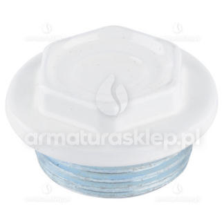 KOREK grzejnika aluminiowego pełny 1" PRAWY