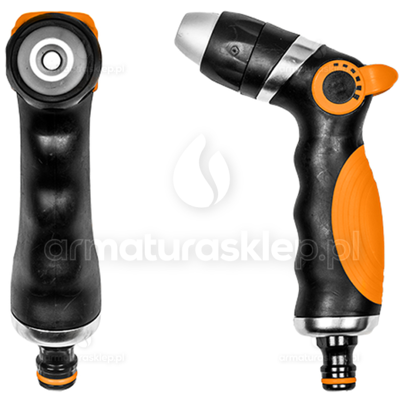 PISTOLET zraszający do węża regulowany METAL 2036