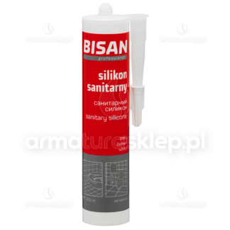 SILIKON sanitarny BIAŁY kartusz 300 ml grzybobójczy