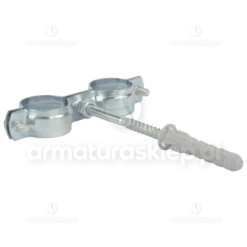UCHWYT PODWÓJNY obejma do rur  3/4" 26-30 mm