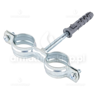 UCHWYT PODWÓJNY obejma do rur  3/4" 26-30 mm