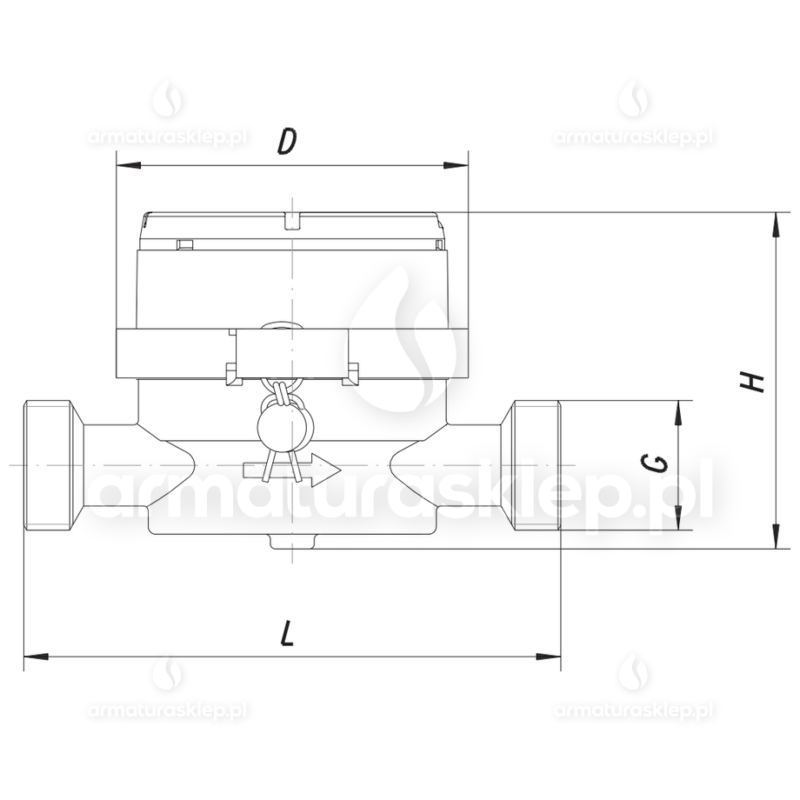 WODOMIERZ do zimnej wody 3/4" 4,0 m3/h, JS4-02 ENBRA ER-AM POLSKA 2025