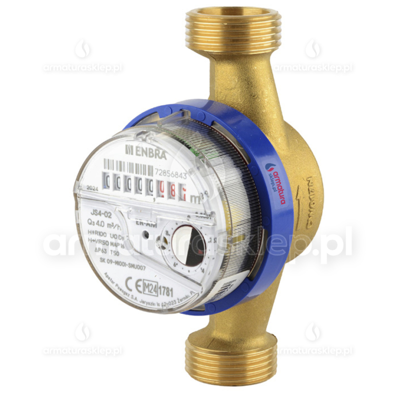 WODOMIERZ do zimnej wody 3/4" 4,0 m3/h, JS4-02 ENBRA ER-AM POLSKA 2025