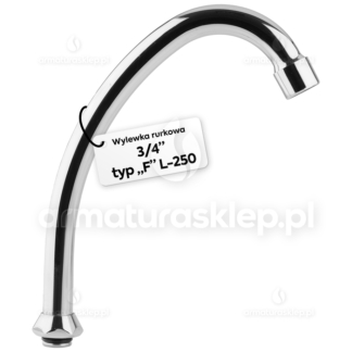 WYLEWKA rurkowa do baterii stojącej 3/4" F/ST 250mm 25cm
