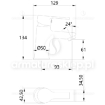BATERIA BRALOS Invena umywalkowa niska czarna BU-07-004-A