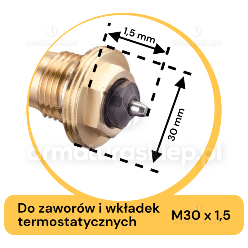 Głowica termostatyczna Invena MINI 2 PROV M30x1,5