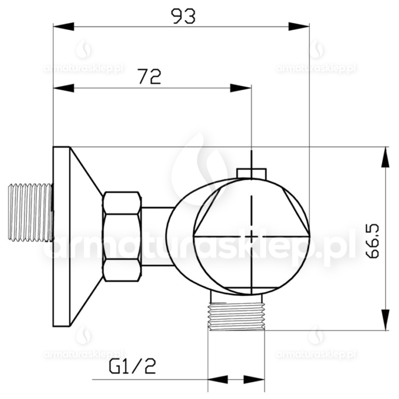 BATERIA termostatyczna BARBADOS natryskowa ścienna CLASSIC CHROM