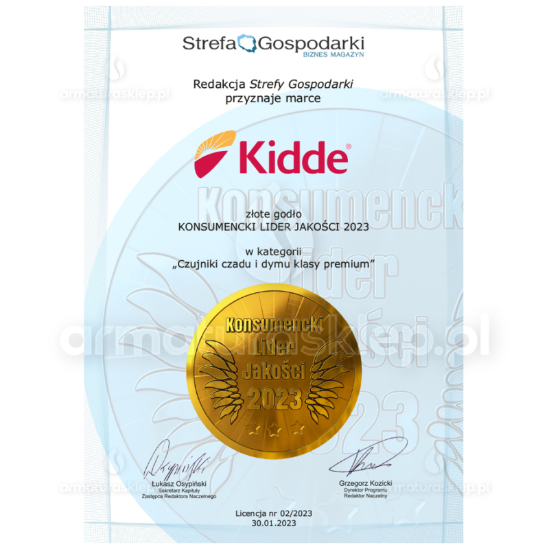 Czujnik czadu (tlenku węgla) KIDDE bez wyświetlacza K5CO