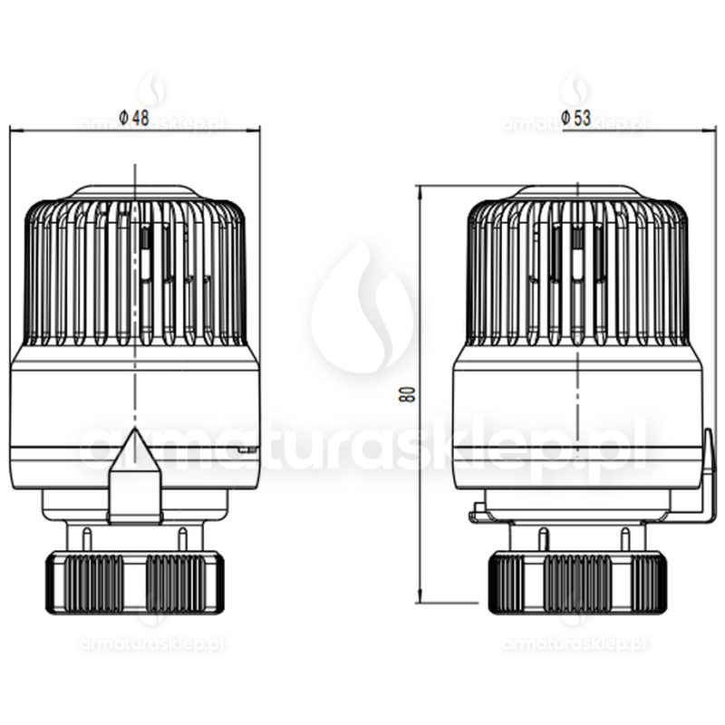 Głowica termostatyczna CALEFFI M30x1,5 204000