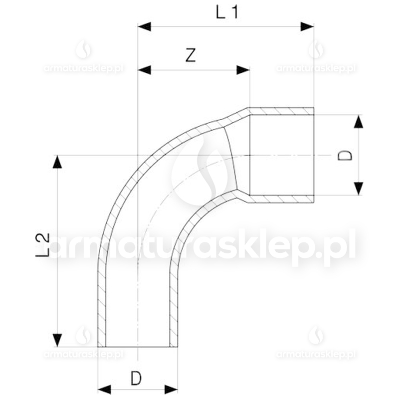 KOLANO miedziane 90° jednokielichowe 15mm VIEGA