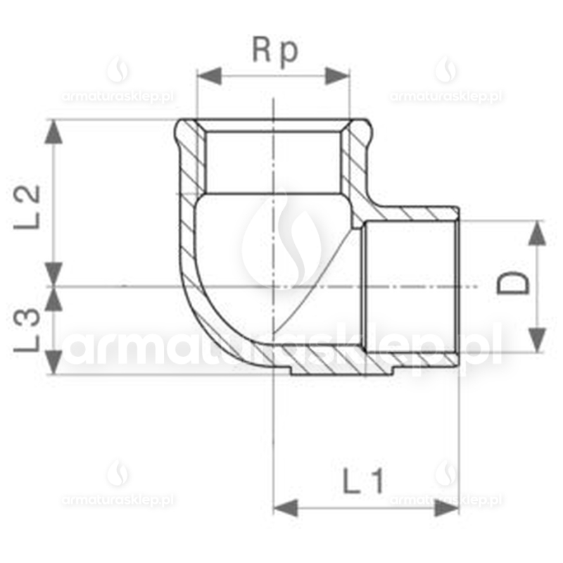 KOLANO mosiężne do lutowania z łapami 15 x 1/2 GW