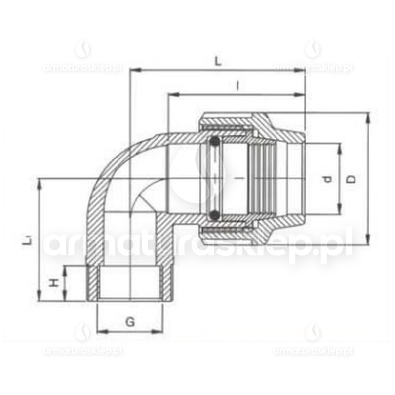 KOLANO PE skręcane GW 32 x 3/4