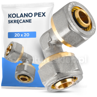 KOLANO PEX skręcane 20 mm ZŁĄCZKA ŁĄCZNIK