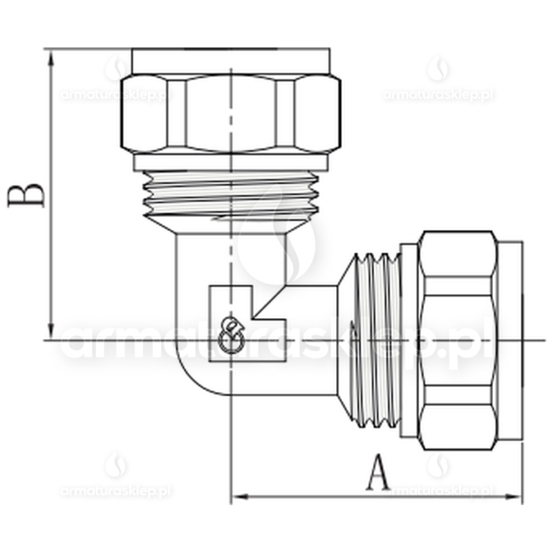 KOLANO PEX skręcane 25 x 25