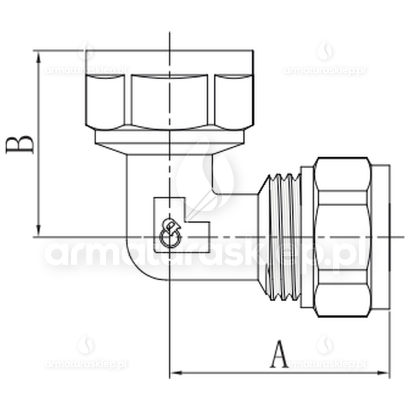 KOLANO PEX skręcane GW 16 x 3/4