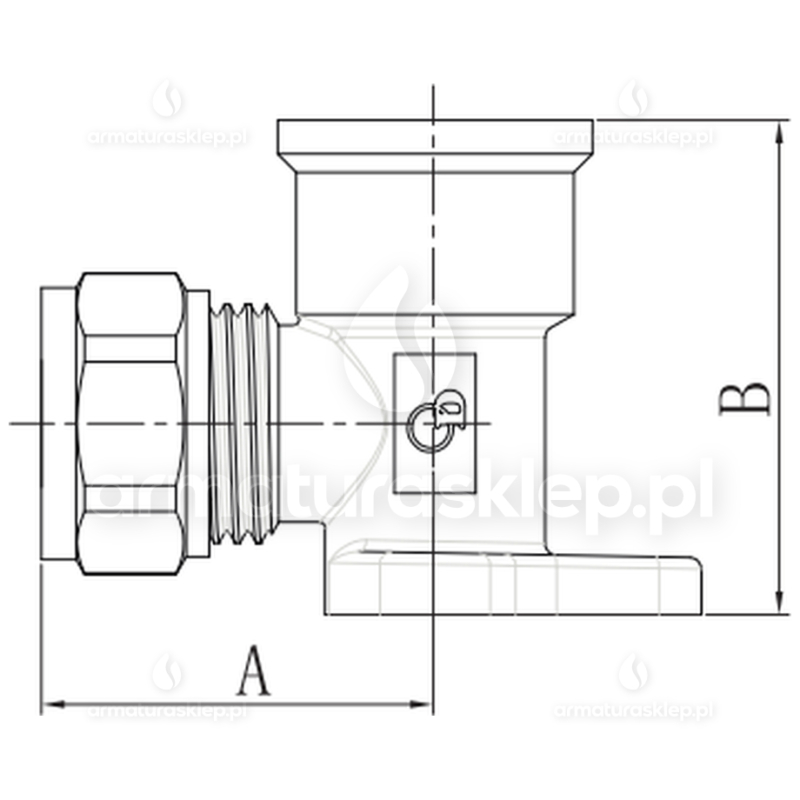 KOLANO PEX skręcane GW z łapami 16 x 1/2 wieszak