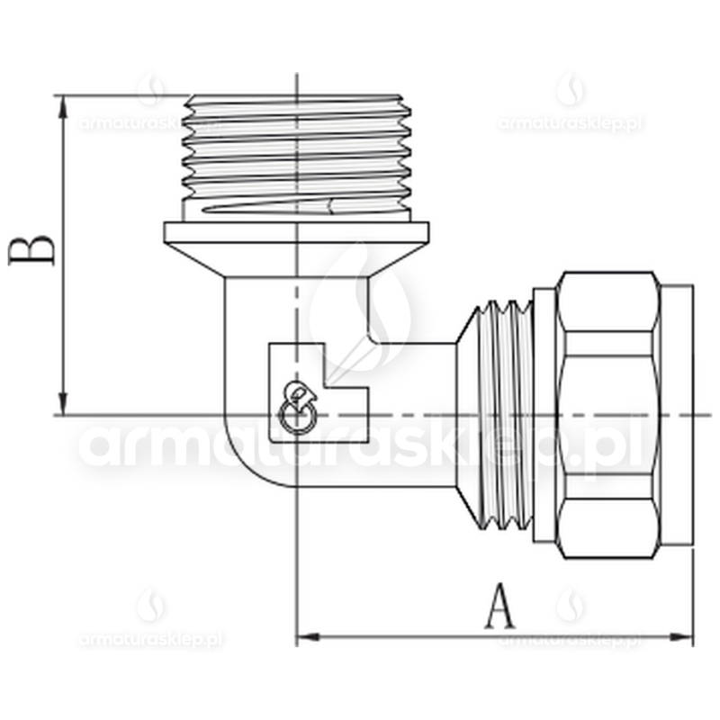 KOLANO PEX skręcane GZ 16 x 1/2