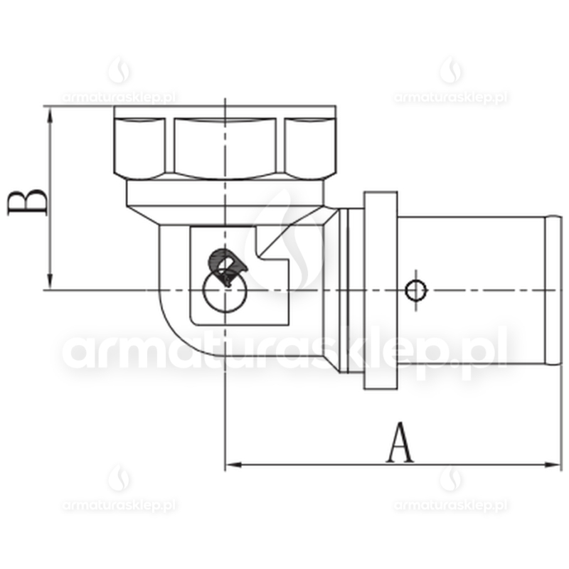 KOLANO PEX zaprasowywane GW 32 x 1 PRESS