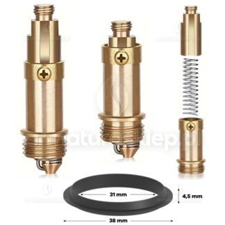MECHANIZM zamykający korka/spustu KLIK-KLAK + uszczelka korka 38x31x4,5