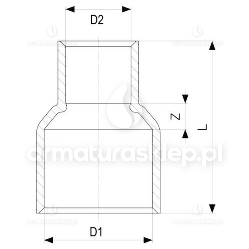 MUFA miedziana redukcyjna 18x15 mm mufka VIEGA