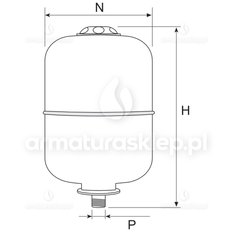 NACZYNIE WZBIORCZE przeponowe CO 25L przepona