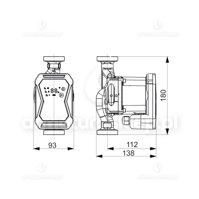 POMPA CO ENERGOOSZCZĘDNA elektroniczna obiegowa/cyrkulacyjna APM 40/60 25-180 SMART