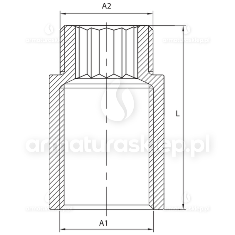 PRZEDŁUŻKA mosiężna 3/8" 10mm 1cm MOSIĄDZ