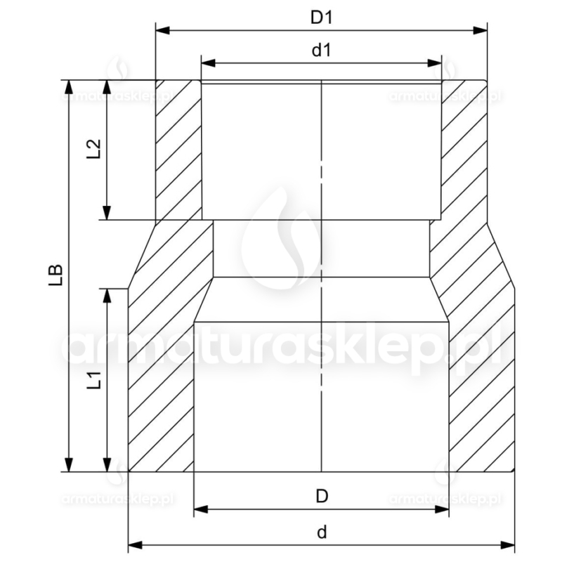 REDUKCJA PP-R zgrzewana fi 40 x 25 zwężka