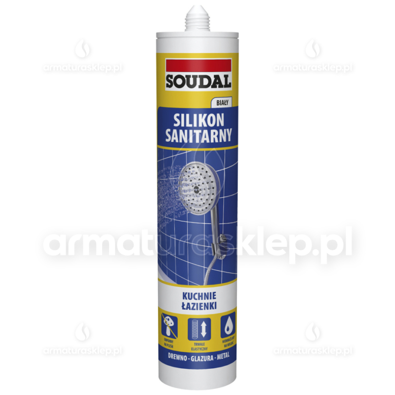 SILIKON SANITARNY BIAŁY 280ml SOUDAL 137515