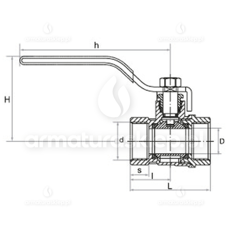 Zawór kulowy z dławikiem 5/4" DN32