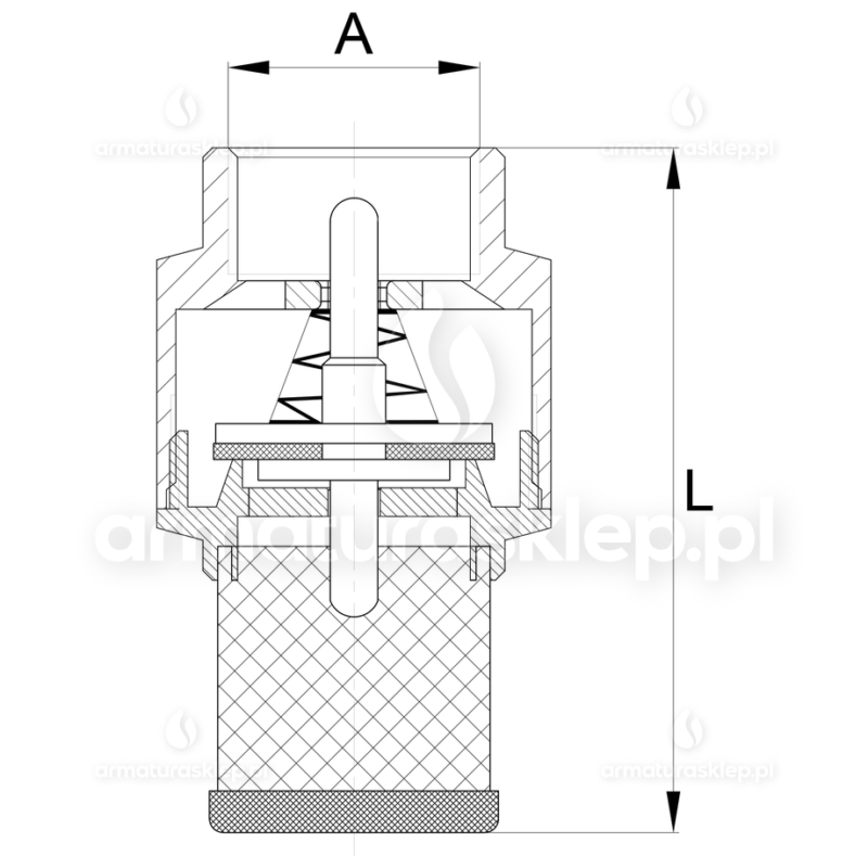 Zawór zwrotny mosiężny 5/4 z koszem ssącym 32 mm