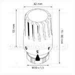 Głowica termostatyczna Invena MINI 2 PROV M30x1,5