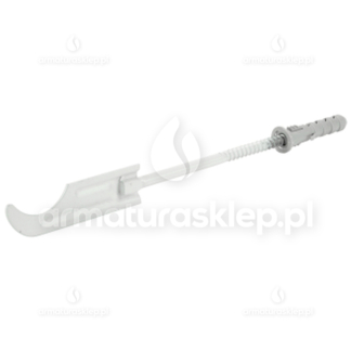 HAK grzejnika aluminiowego dyblowy, uchwyt, wieszak prosty DŁUGI 24 cm