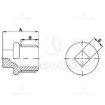 KOREK żeliwny ocynkowany 5/4" DN32 GZ