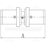 MUFA PEX zaprasowywana 16 x 16 dwuzłączka PRESS