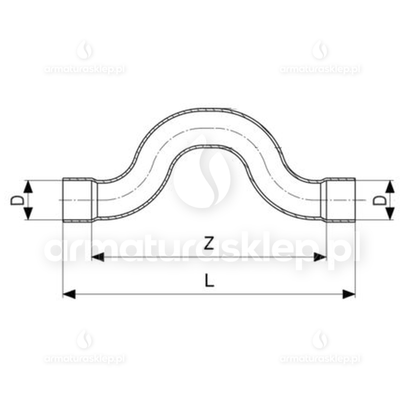 OBEJŚCIE miedziane dwukielichowe 22 mm mijanka