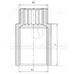 PRZEDŁUŻKA mosiężna 1/2" 40mm 4cm MOSIĄDZ
