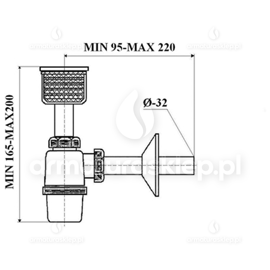 SYFON pisuaru fi 32 pisuarowy SYF010