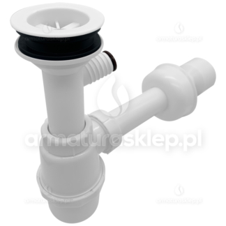SYFON umywalki fi 50 umywalkowy sitko 50 mm plastikowe przyłącze pralki JANO S2003