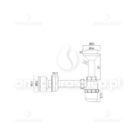 SYFON umywalki fi 50 umywalkowy sitko 50 mm plastikowe przyłącze pralki JANO S2003