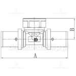 TRÓJNIK PEX zaprasowywany GW 20 x 1/2 PRESS